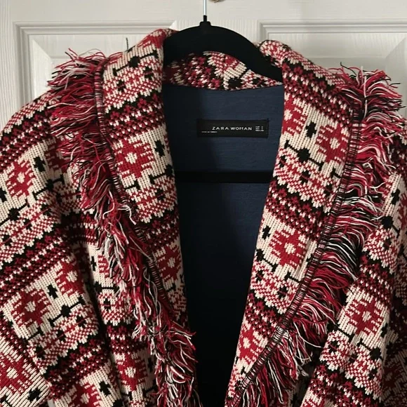 Zara Belted Sweater Jacket - Picture 4 of 5